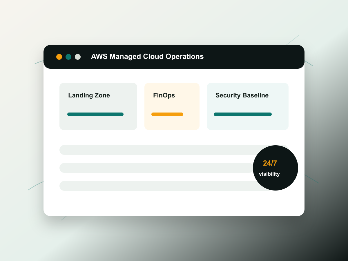 Abstract cloud operations dashboard for AWS managed services